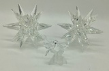 Pair Swarovski Candlesticks;     Crystal Hummingbird