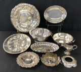 11 Pieces Vintage Silverplated Serving Pieces