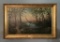 Oil On Canvas Scenic W/ Creek - By Cara Elizabeth Voorhees, In Gold Frame,