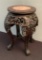 Older Carved Rosewood Asian Table W/ Marble Top - 14½