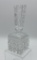 Nice Vintage Pressed Glass Perfume Bottle W/ Stopper - 7½