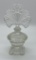 Nice Vintage Pressed Glass Perfume Bottle W/ Stopper - 8