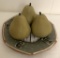 Studio Art Pottery Dish W/ Pears - By Judith Zieve