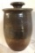 Studio Art Pottery Vessel W/ Lid - Signed, 10