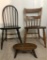 2 Chairs & Small Wooden Stool - LOCAL PICKUP OR BUYER RESPONSIBLE FOR SHIPP