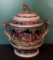 Germany Punch Bowl W/ Lid & Dog Finial