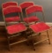 Set Of 4 Very Cool Retro Metal Chairs W/ Velvet Covering - 16½