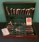 Very Nice Stag Horn Cutlery In Wooden Box - England