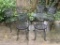 4-piece Vintage Iron Patio Set - 2 Benches & 2 Chairs, 38½