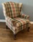 Plaid Wing Chair By Pennsylvania House - 31