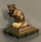 Great Small Bronze Mouse On Marble Base - By Arson, Marble Base Has Been Re