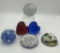 6 Glass Paperweights