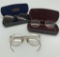 2 Pairs Old Eyeglasses - 10kt Gold Filled Etc., 2 Have Cases