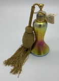 Beautiful Steuben Gold Aurene Glass Perfume Atomizer - 1920s, 5½