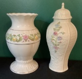 2 Pieces Belleek - Millennium 2000, Vase & 12