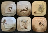 6 D & C Fish Plates - 8¼