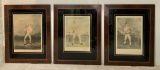 3 Charles Hunt Aquatint Boxing Engravings - Framed W/ Glass 24