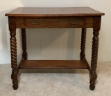 Antique Barley Twist Library Table - 32