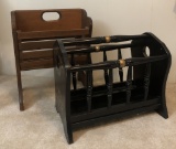 2 Wooden Magazine Racks