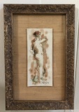 Rod Cofran Nude Watercolor - Signed On Back 