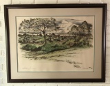 Frederic James Lithograph Countryside Sulgrave - Pencil Signed, #8/10, 37