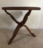 2-piece Carved Wooden Tray Table - 19½