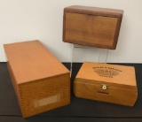 3 Vintage Wooden Boxes