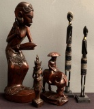 Estate Lot - Very Nice African Figures, Tallest Is 16