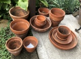 Estate Lot Terra Cotta Pots & Trays