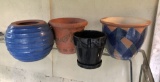 4 Flower Pots - Largest Is 13