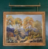 Autumn Scene Oil Painting On Board - Artist Signed, In Gold Frame, 32