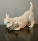 Royal Copenhagen Dog W/ Shoe Figurine