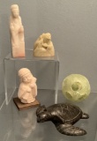 Estate Lot - Carved Pieces, Wax Stamps Etc.
