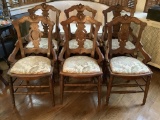 6 Victorian Eastlake Walnut Dining Chairs - LOCAL PICKUP OR BUYER RESPONSIB