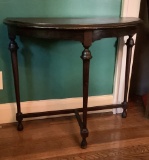 Vintage Half Moon Table - Brace Needs Repair, 31