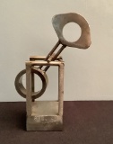 Kinetic Iron Sculpture - Signed Stillman 1979, 10