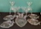 6 Vintage Hollow Stem Champagne Glasses;     5-piece Fish Set;     6 Salts