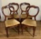 4 English Balloon Back Chairs - 2 Have Small Repairs - LOCAL PICKUP OR BUYE