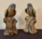 Pair Very Nice Vintage Chinese Parrot Figures - 5½