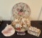 Collection Of Shells W/ Hat Box;     Nice Shell Box;     Amethyst Piece