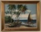 Seascape Oil On Canvas - Signed V. Ayres, Framed, 34