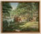 Oil On Canvas - Landscape W/ Deer, Signed Orren Mixer 1956, 27