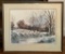 J.R. Hamil Print - Cattle In Winter 1983, Artist Signed, Framed W/ Glass, 3
