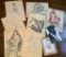 Estate Lot Of Drawings By Sarah Knight - Includes Wheeler Country Poster Si