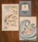 3 Frederic James Watercolor Menus For The Chilmark Wine & Food Society, 14½