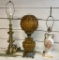 3 Vintage Electric Lamps - Tallest Is 28