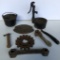 Small Cast Iron Pump, Pot & Misc.