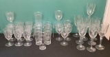 30 Pieces Vintage Etched Glassware