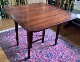 Mahogany Drop-Leaf Dining Table W/ 4 12