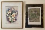 Irises Watercolor - Framed W/ Glass, 18